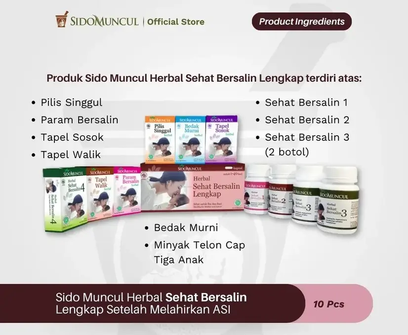 Sido Muncul Herbal Sehat Bersalin Lengkap Setelah Melahirkan ASI